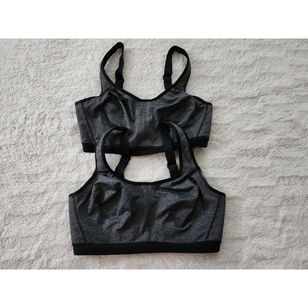Wacoal Sport High Impact Underwire Bra 855229 Gray Black 32DDD Set of 2